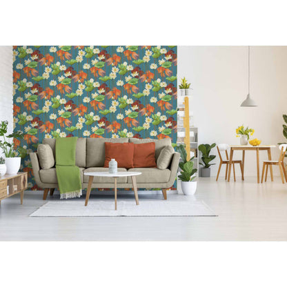 DUTCH WALLCOVERINGS Tapet fisk/blomma