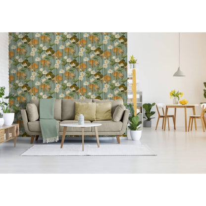 DUTCH WALLCOVERINGS Tapet fisk/blomma