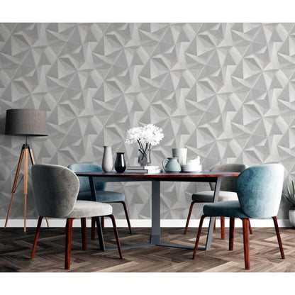 DUTCH WALLCOVERINGS Tapet Onyx ljusgrå