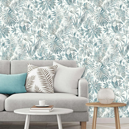 DUTCH WALLCOVERINGS Tapet blad och tukan