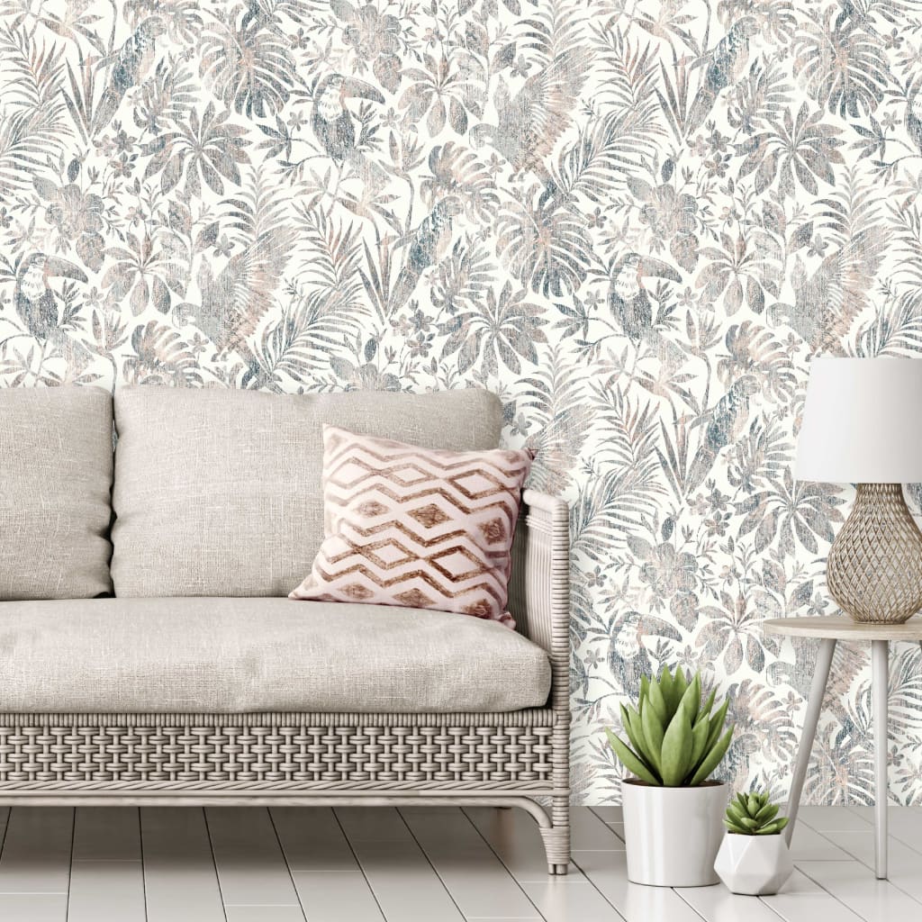 DUTCH WALLCOVERINGS Tapet blad och tukan