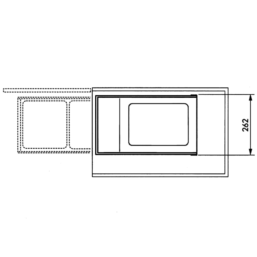 Hailo Sophink för skåp Multi-Box Duo strl L 2x14 L gräddvit 3659-001