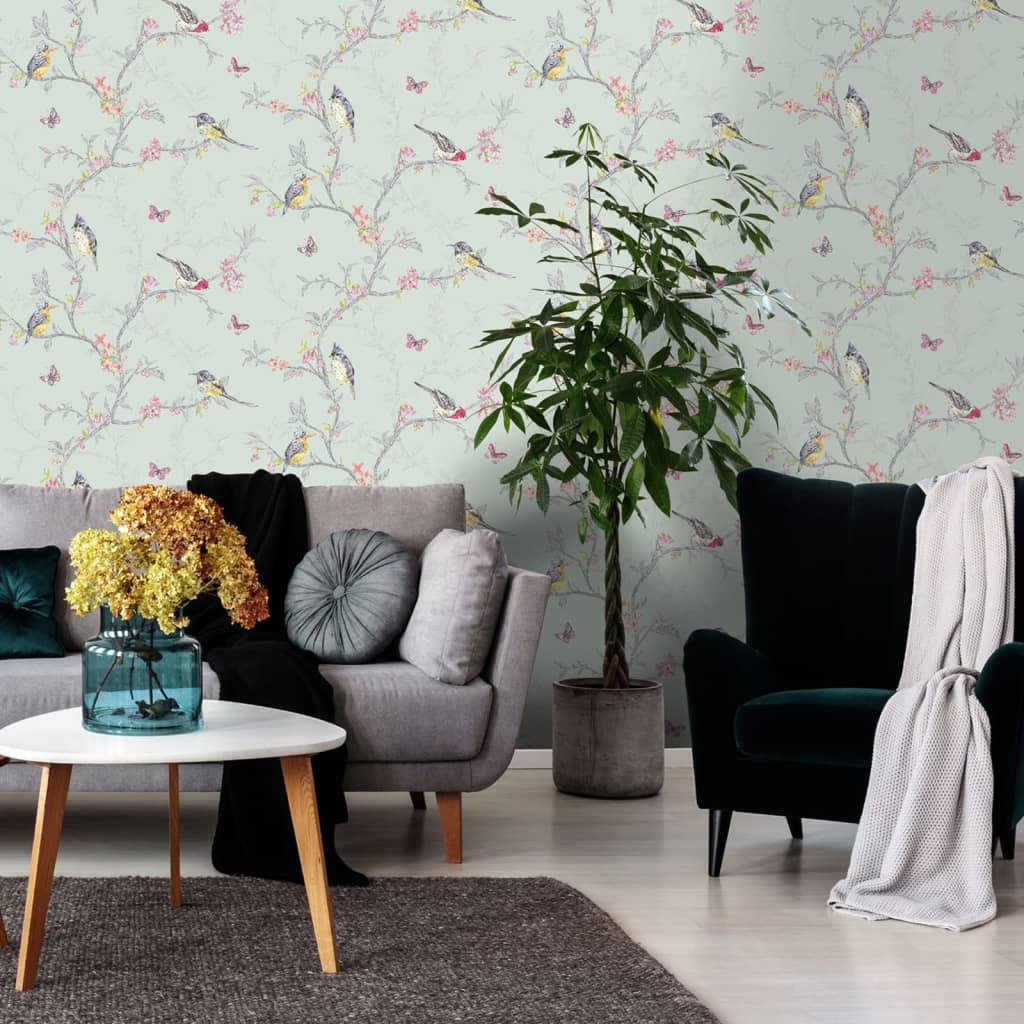 DUTCH WALLCOVERINGS Tapet Phoebe mintgrön