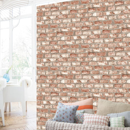 DUTCH WALLCOVERINGS Tapet tegelsten flerfärgad EW3103