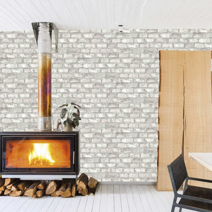 DUTCH WALLCOVERINGS Tapet tegelsten flerfärgad EW3103