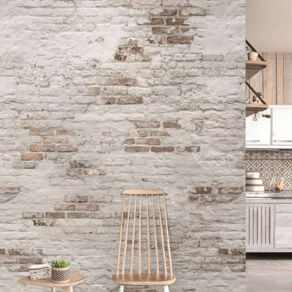 DUTCH WALLCOVERINGS Fototapet Old Brick Wall  och brun