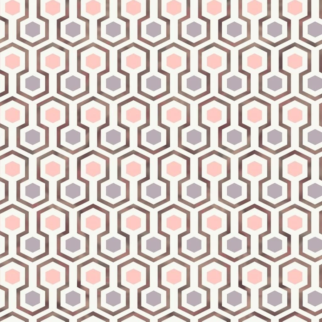 Noordwand Tapet Good Vibes Hexagon Pattern rosa och