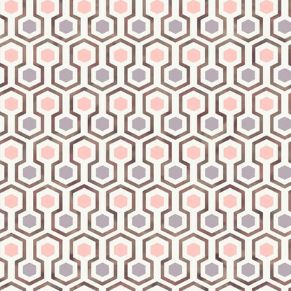 Noordwand Tapet Good Vibes Hexagon Pattern rosa och