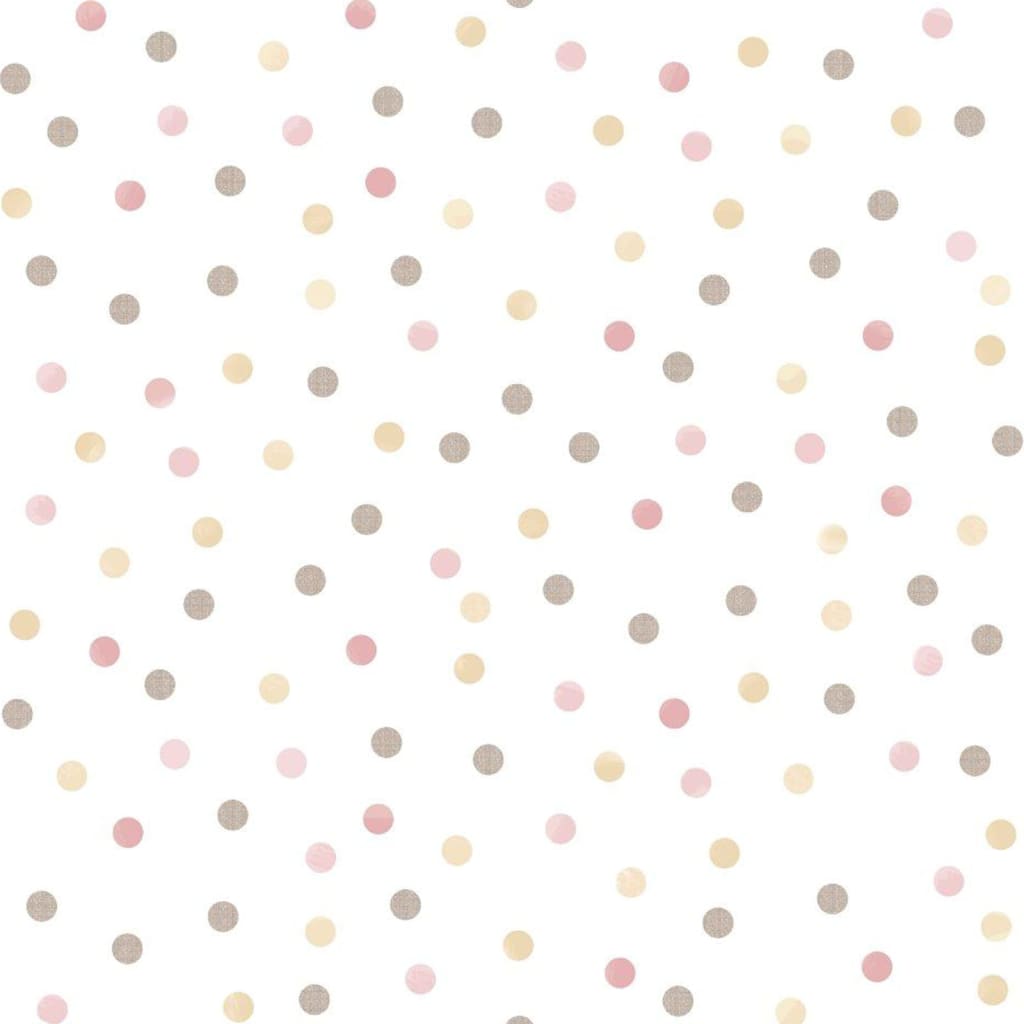 Noordwand Tapet Mondo baby Confetti Dots , vit och brun