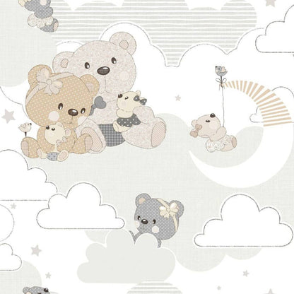 Noordwand Tapet Mondo baby Hug Bears  och beige