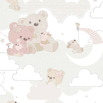 Noordwand Tapet Mondo baby Hug Bears  och beige