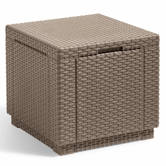 Keter Cube förvaringspuff cappuccino 228749 - Möbelfabriken