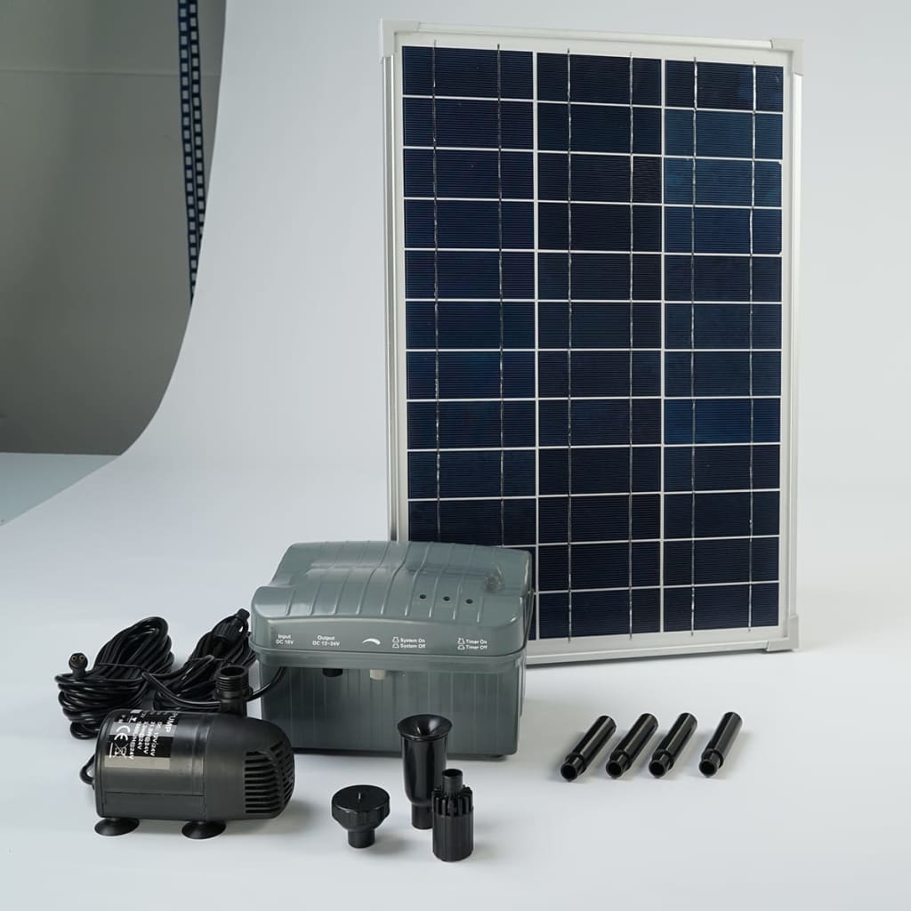 Ubbink Soldriven vattenpump set med batteri SolarMax 1000 1351182