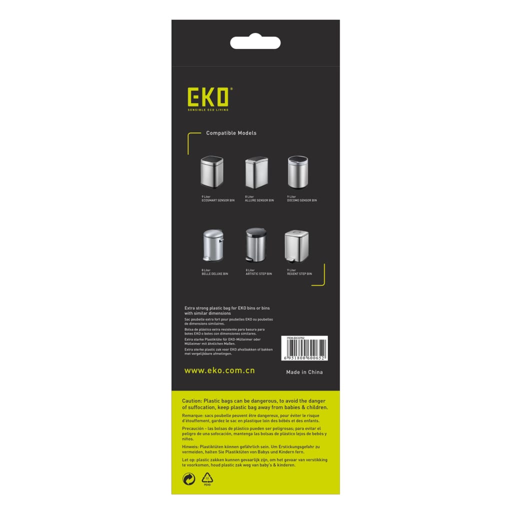 EKO Soppåsar B 7-9 liter 24x25 delar vit