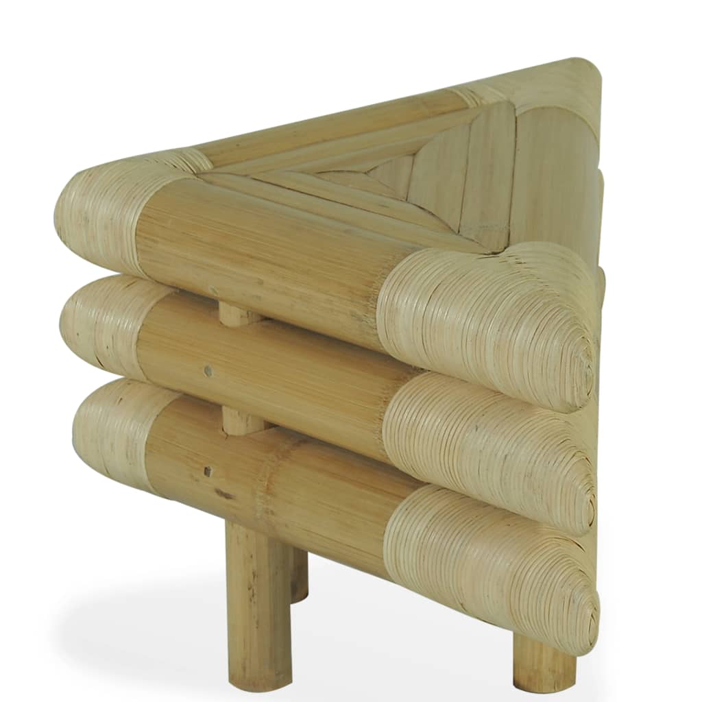 Sängbord 2 st 60x60x40 cm bambu naturlig