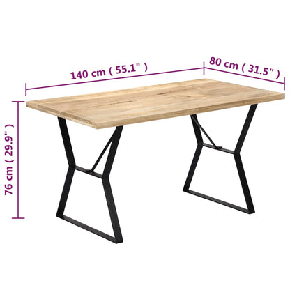 Matbord 140x80x76 cm massivt mangoträ