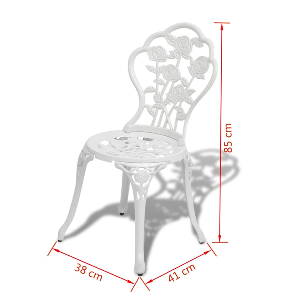 Caféset 3 delar gjuten aluminium