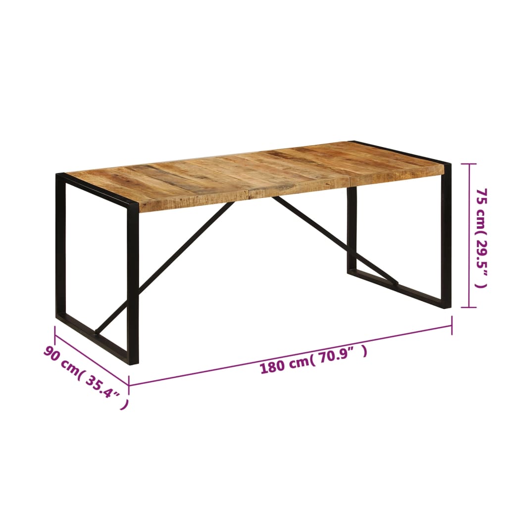 Matbord 140x70x75 cm massivt mangoträ