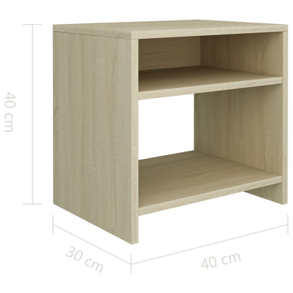 Sängbord sonoma-ek 40x30x40 cm konstruerat trä