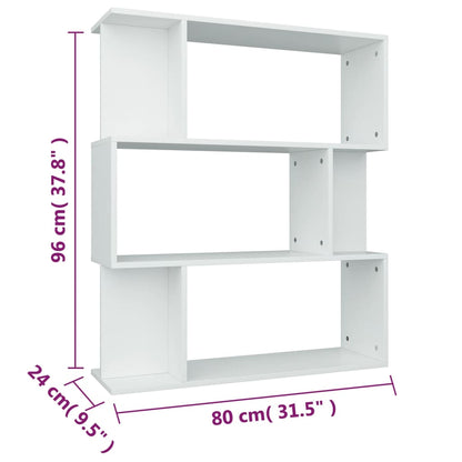 Bokhylla/Rumsavdelare sonoma-ek 80x24x96 cm konstruerat trä