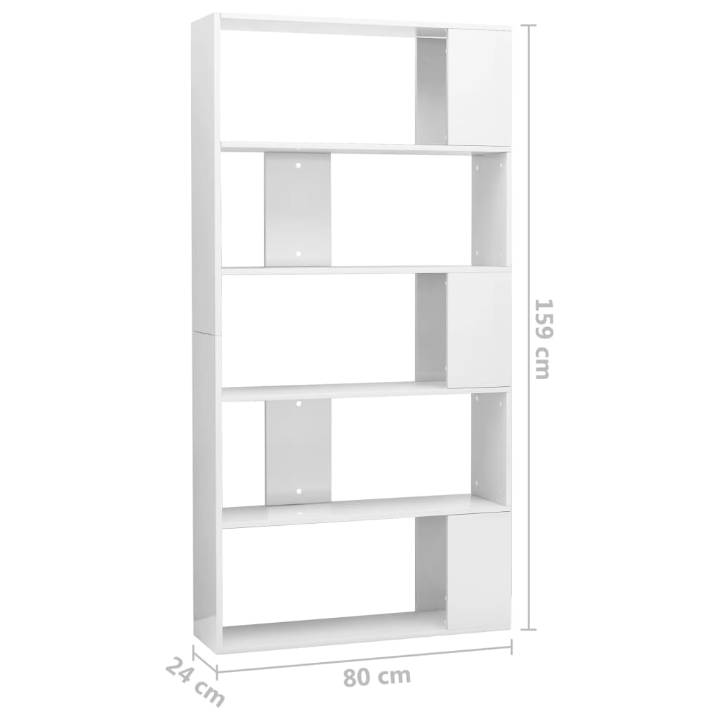 Bokhylla/Rumsavdelare sonoma-ek 45x24x159 cm konstruerat trä