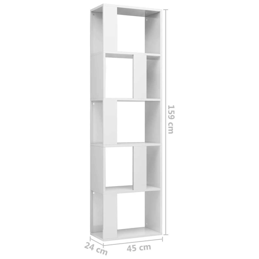 Bokhylla/Rumsavdelare sonoma-ek 45x24x159 cm konstruerat trä