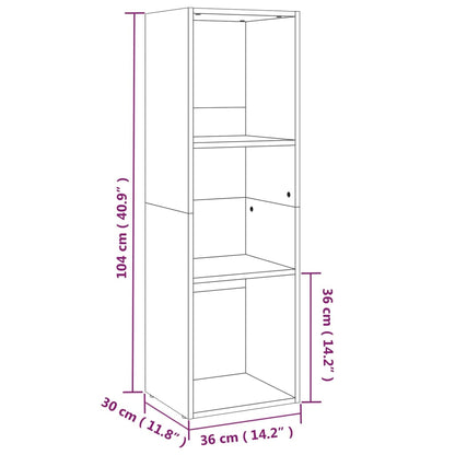 Bokhylla/tv-bänk sonoma-ek 36x30x114 cm konstruerat trä