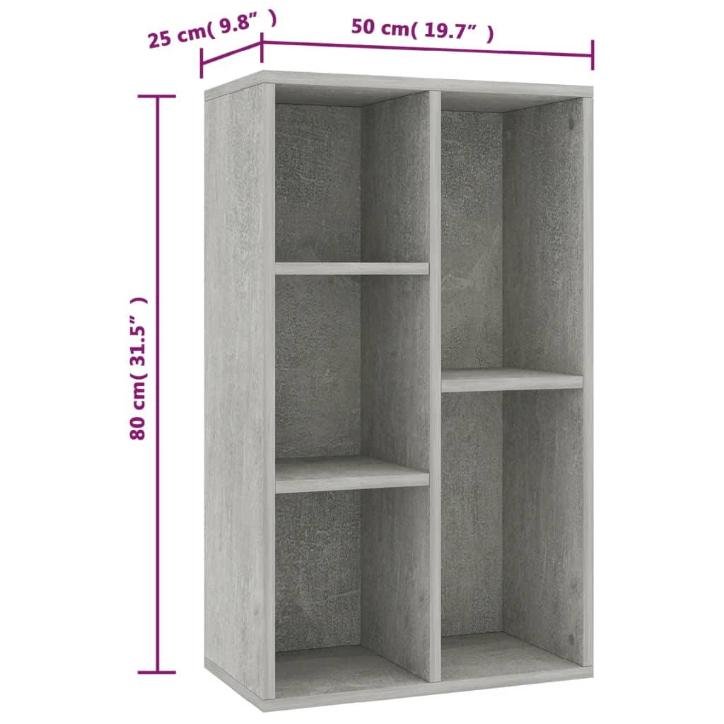 Bokhylla/skänk sonoma-ek 50x25x80 cm spånskiva