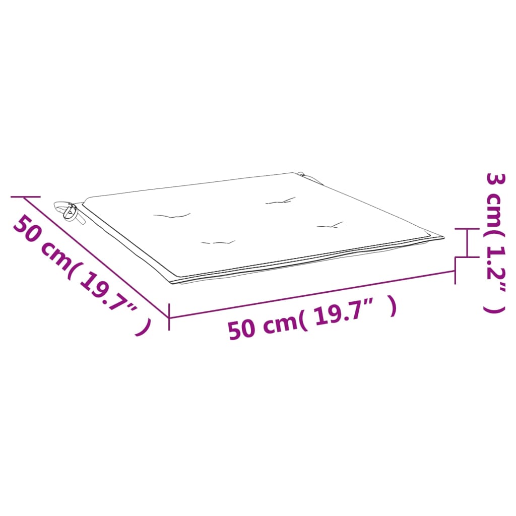 Stolsdynor 4 st  40x40x3 cm oxfordtyg