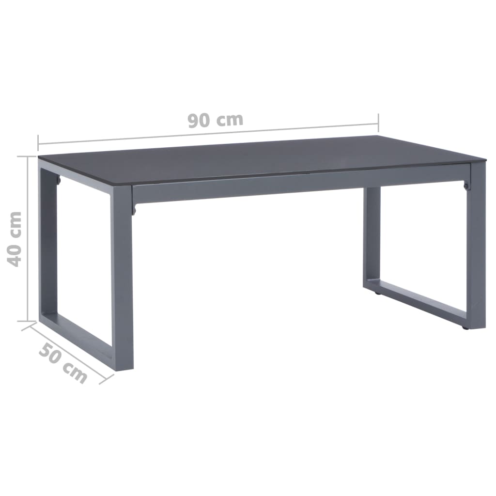 Soffbord 90x50x40 cm aluminium