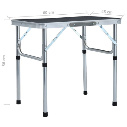 Hopfällbart campingbord  aluminium 60x40 cm