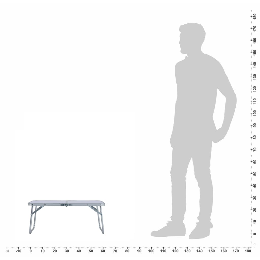 Hopfällbart campingbord  aluminium 60x40 cm