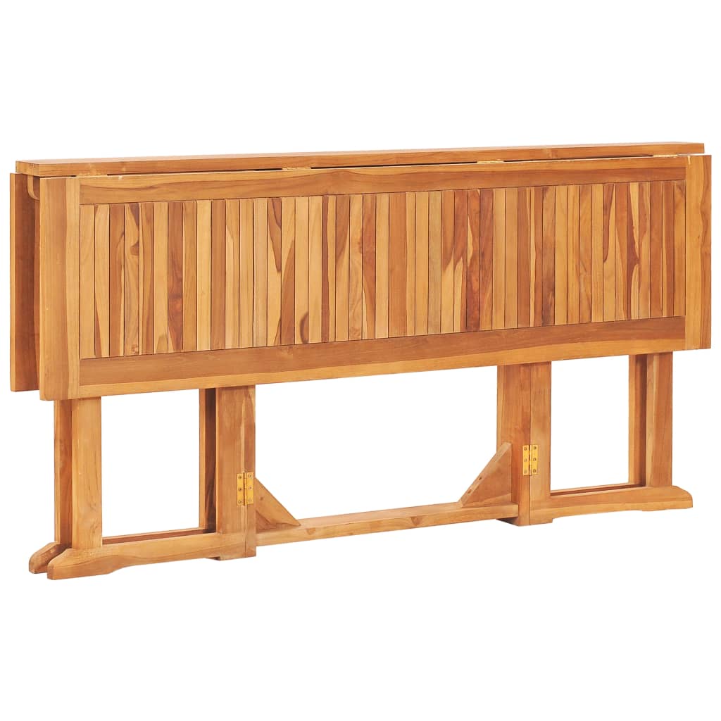 Hopfällbart trädgårdsbord 120x70x75 cm massiv teak