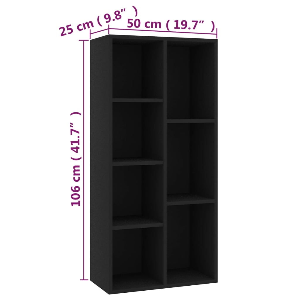 Bokhylla sonoma-ek 50x25x106 cm konstruerat trä