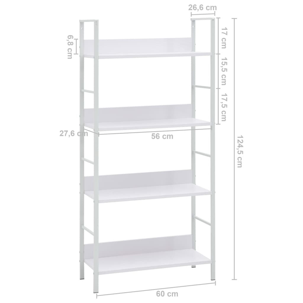 Bokhylla 3 hyllplan ek 60x27,6x124,5 cm konstruerat trä