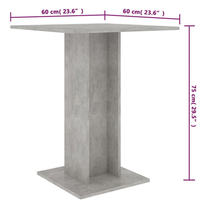 Cafébord sonoma-ek 60x60x75 cm konstruerat trä