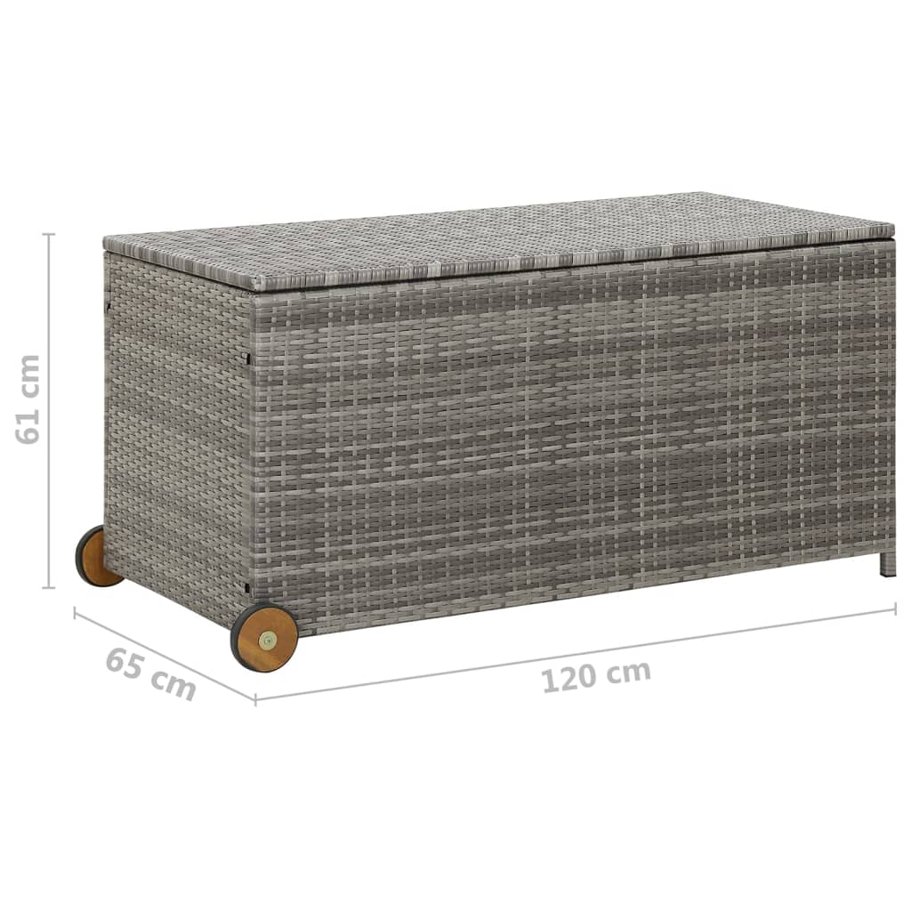 Dynbox ljusgrå 120x65x61 cm konstrotting