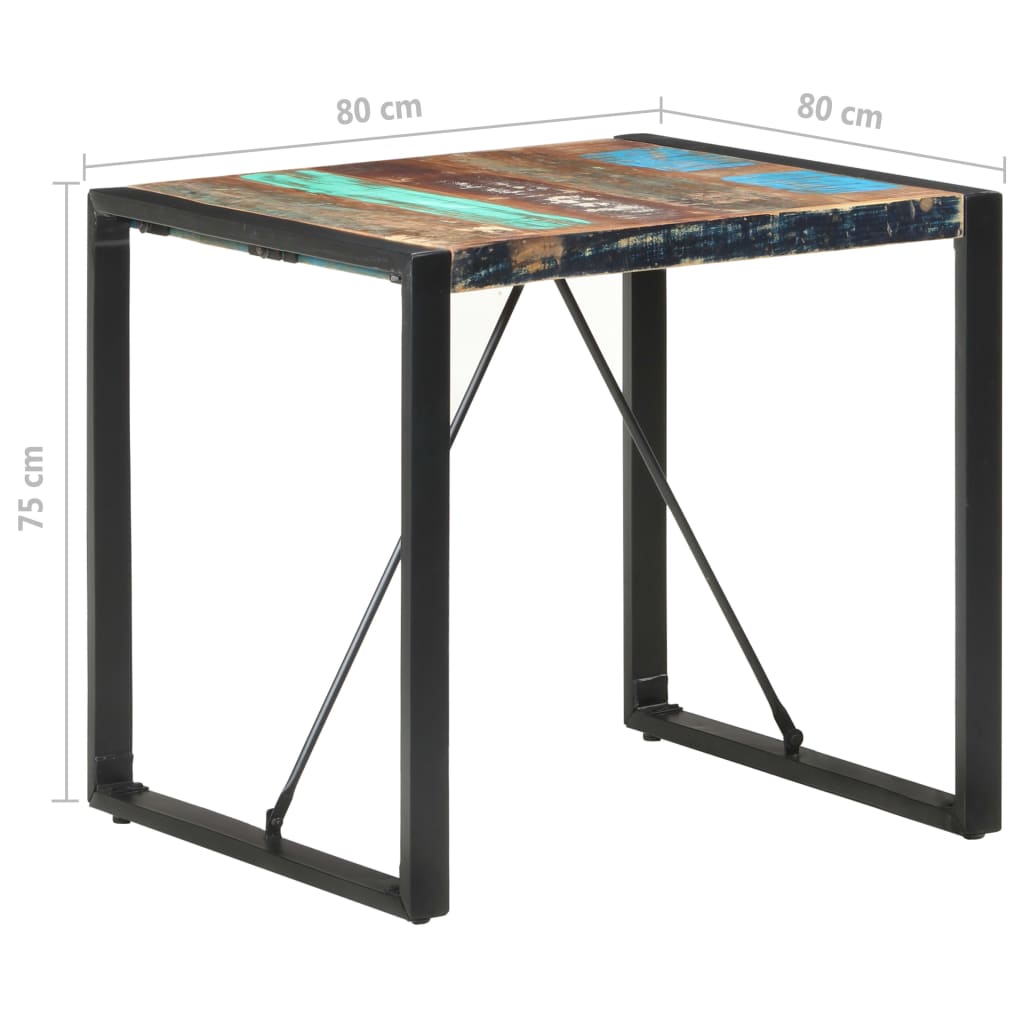 Matbord 140x70x76 cm massivt återvunnet trä