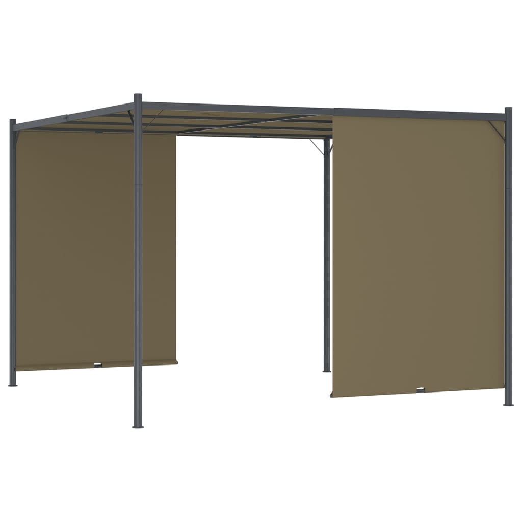 Pergola med infällbart tak 3x3 m  180 g/m²