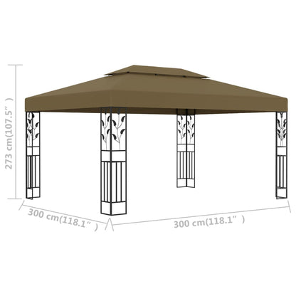 Paviljong dubbla tak 3x4 m  180 g/m²