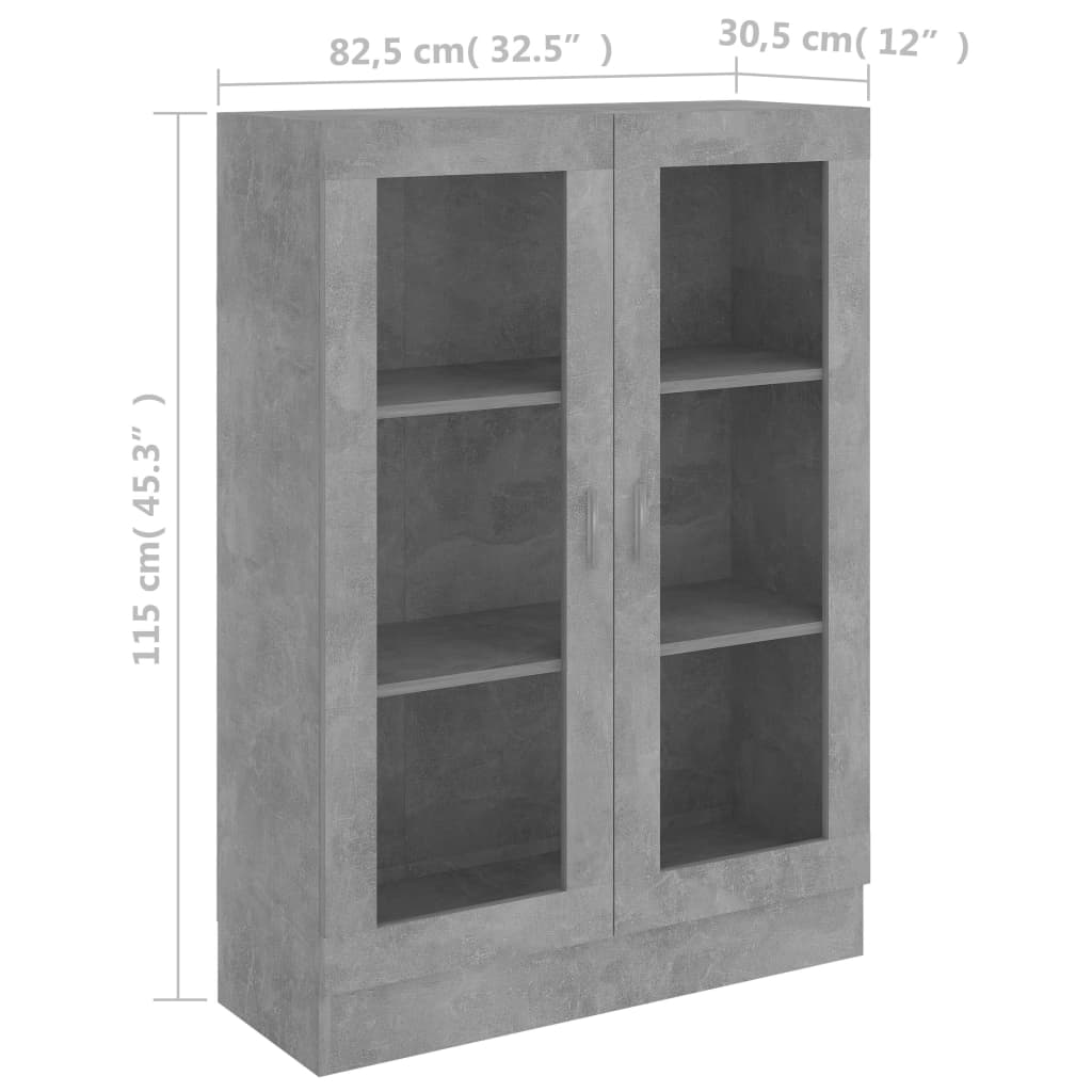 Vitrinskåp sonoma-ek 82,5x30,5x115 cm spånskiva