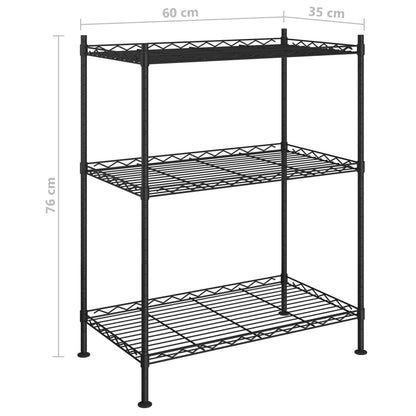 Förvaringshylla med 3 hyllplan 60x35x76  150 kg