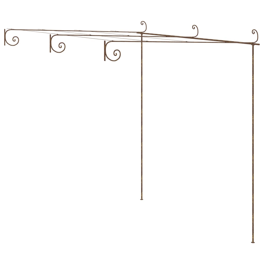 Pergola antikbrun 3x3x2,5 m järn