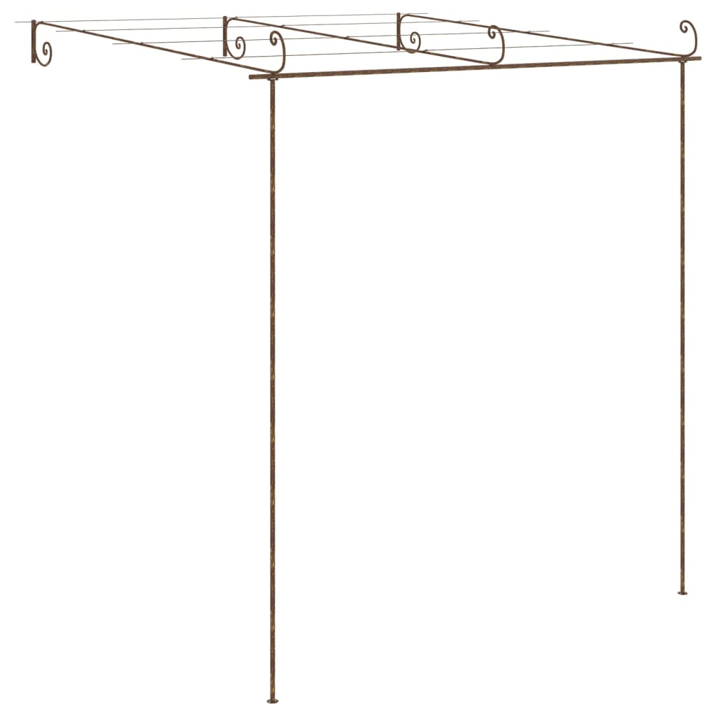 Pergola antikbrun 3x3x2,5 m järn