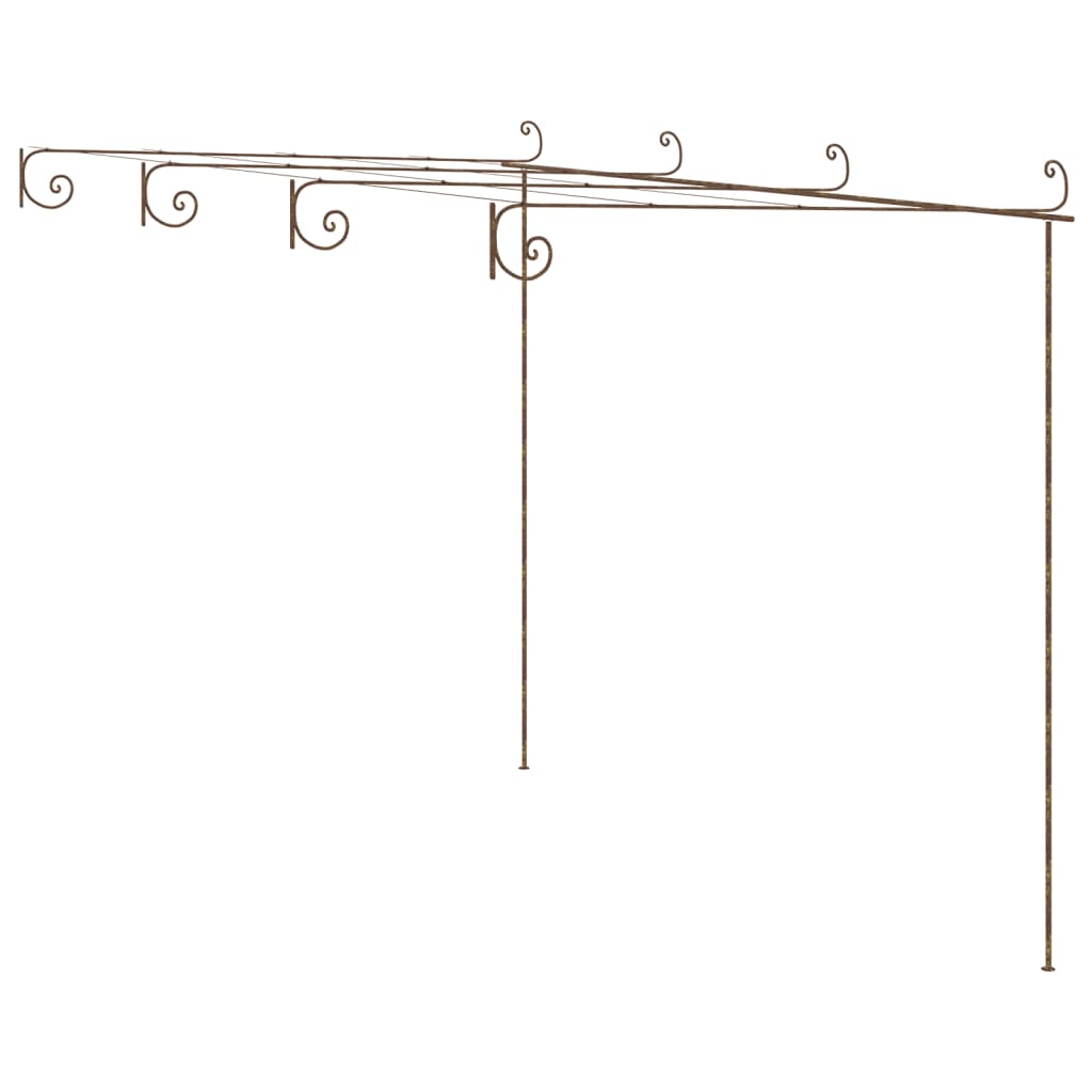 Pergola antikbrun 3x3x2,5 m järn