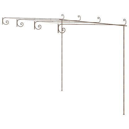 Pergola antikbrun 3x3x2,5 m järn