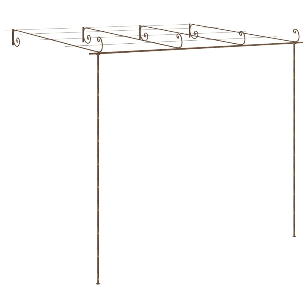 Pergola antikbrun 3x3x2,5 m järn