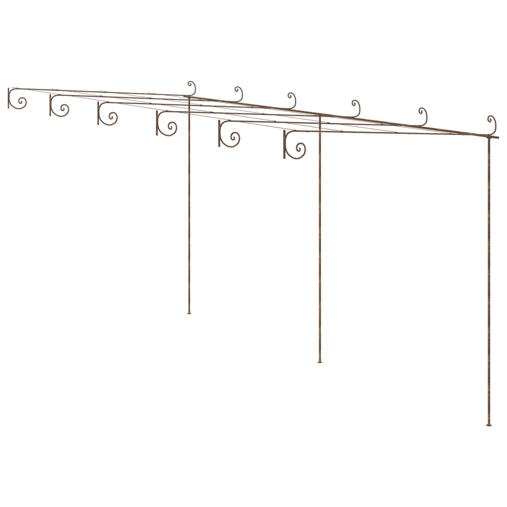 Pergola antikbrun 3x3x2,5 m järn