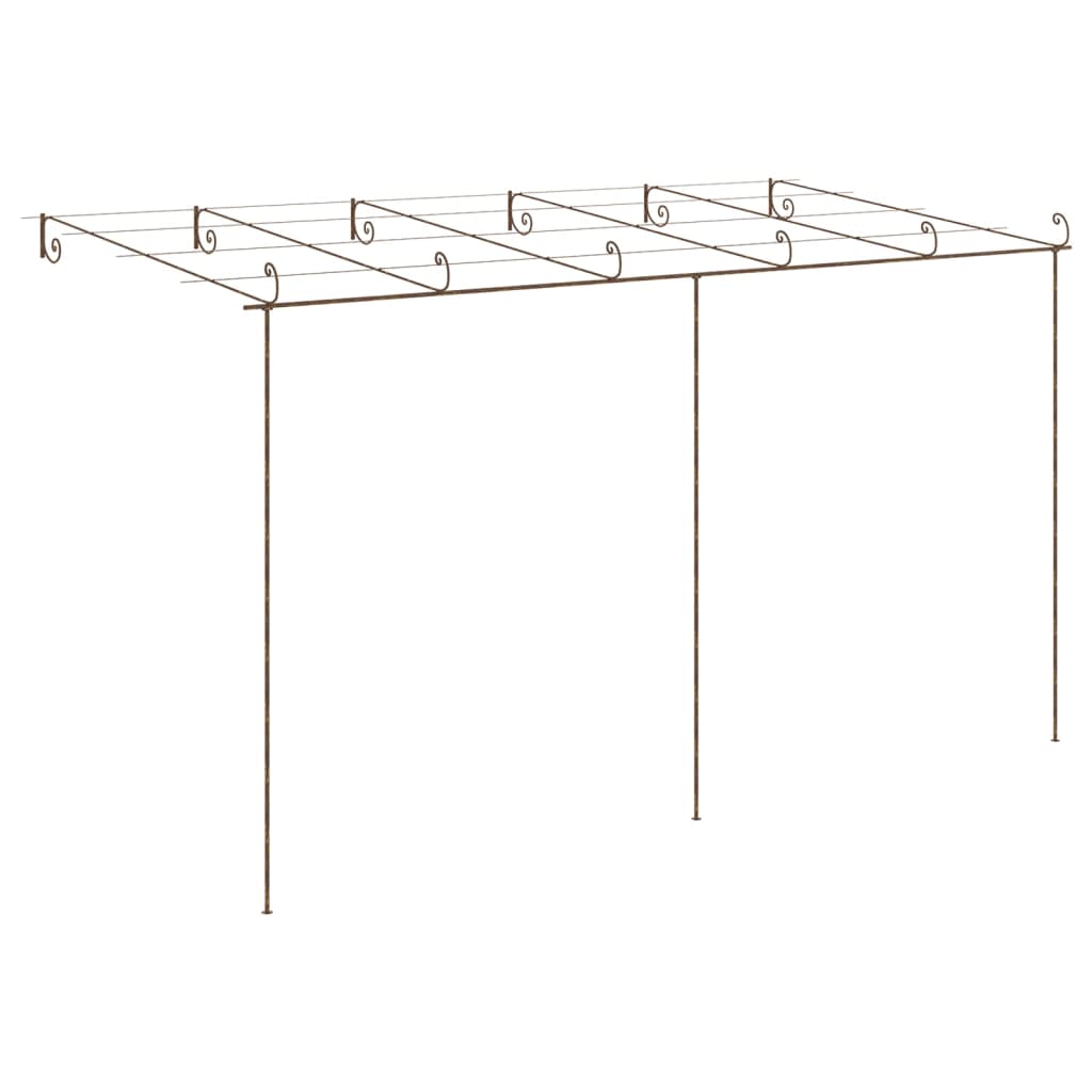 Pergola antikbrun 3x3x2,5 m järn