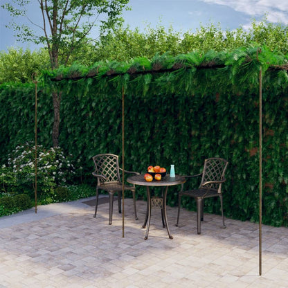 Pergola antikbrun 3x3x2,5 m järn